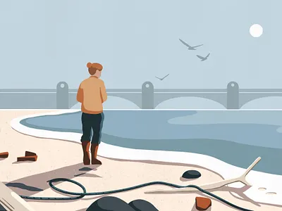 Mudlarking 1 illustration ipad pro ipadpro procreate