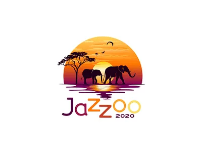 jazzoo 2020 africa colorful elephant gala illustration logo logo mark safari