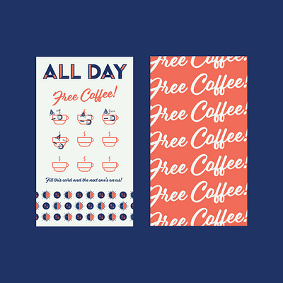 All Day - Frequent Drinker Card branding design identity logo mark type