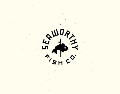 Seaworthy Logo black branding design fish graphic graphic design illustration lettering logo restaurant seafood typography vintage