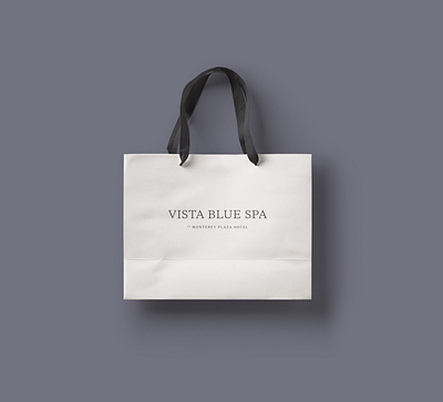 Vista Blue Spa brand identity branding hospitality hospitality design logo design logotype packaging packaging design shopping bag spa branding spa logo