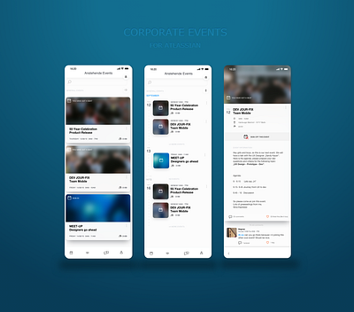 Corporate Event Planning APP app app design atlassian concept interface mobile plugin redesign