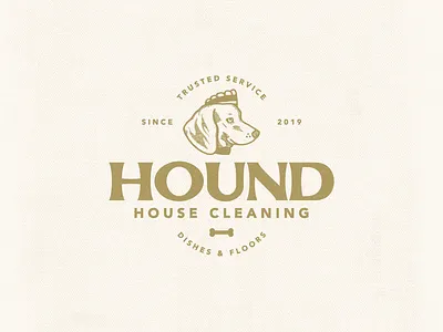 Hound House Cleaning dog hound lowdrag procreate retro supply co