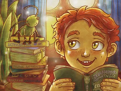 "Homyak and Suslic" book character design digital 2d gnomes illustration watercolor