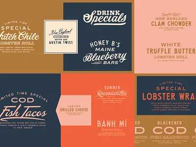 Garbo's Specials branding design food fun lettering matt thompson script type typography