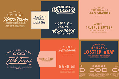 Garbo's Specials branding design food fun lettering matt thompson script type typography