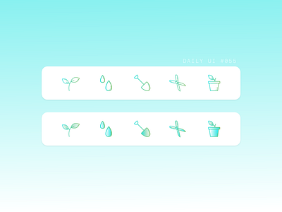 DAILY UI #055 | Icon Set 055 daily 100 challenge daily ui 055 dailyui dailyuichallenge design gardening icon design icon set iconography icons ui ui design uidesign uiux uiuxdesigner