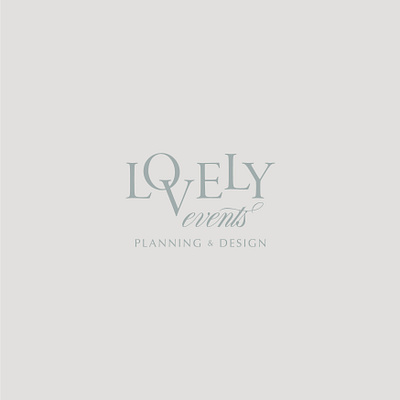 Lovely Events Logo Mark branding typogaphy