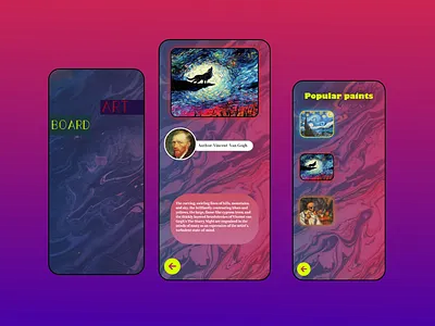 ARTistic App adobe xd photoshop ui ux app app design art direction artwork design illustration illustration art ui ui design ui designer ux web design