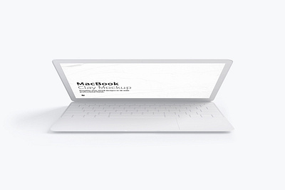 Clay MacBook Mockup, Front View 02 apple clay mockup mockups psd psd download psd mockup psd template ui ux