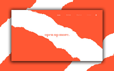 Day 356: Open Up More Landing Page. clean daily design design graphic design graphicdesign interface landing page landingpage minimal web design