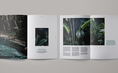 Magazine layout for Casa Pueblo hotel indesign layout magazine minimal photograhy plants