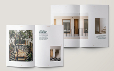 Magazine Layout for Casa Pueblo hotel indesign layout magazine minimal minimalist photography