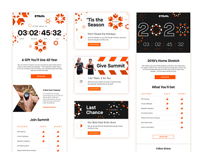 Strava Summit Holiday Campaign 2020 brand branding campaign christmas emails holiday newyear orange logo oranges pattern strava