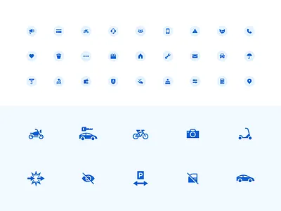 Flat Icon Set branding car design flat grid icon icon design icon set iconography icons illustrator ui vector