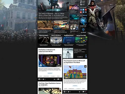 Playstation Blog Redesign design ui ui design uidesign ux ux design ux ui design web webdesign website