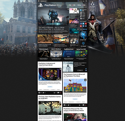 Playstation Blog Redesign design ui ui design uidesign ux ux design ux ui design web webdesign website