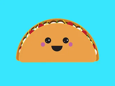 Taco cartoon design flat graphicdesign illustration illustrator