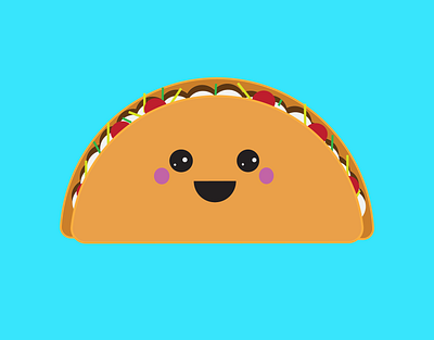 Taco cartoon design flat graphicdesign illustration illustrator