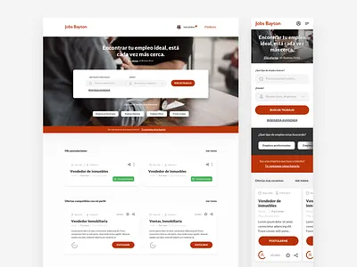 Bayton Jobs - Landing Page argentina bayton design group human resources indicius jobs landing page platform search ui ux