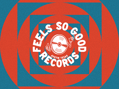 Feels So Good Records branding hand drawn illustration vintage