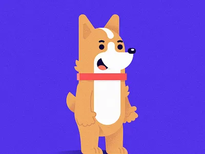 corgi corgi dog flat texture vector