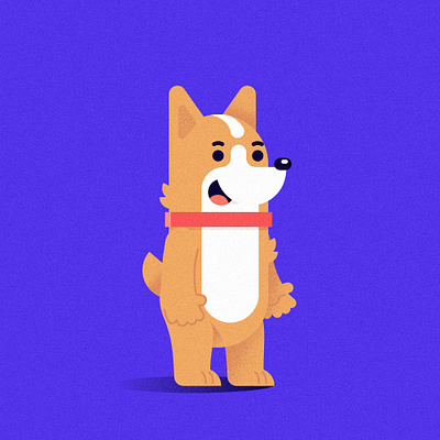 corgi corgi dog flat texture vector