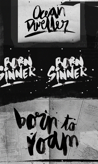 Experimental Brush Type 05 - Born To Roam branding design type typography