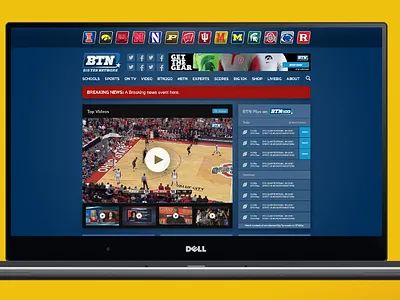 Big Ten Network (2016) design ui ui design ui ux ui ux design uidesign ux ux design ux designer uxdesign web web design web designer webdesign website