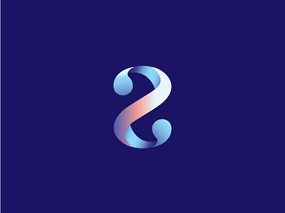 S-Type gradient logo logotype soft typedesign