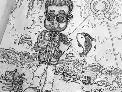 Parker my boy animation beach blender c4d cartoon character design comic art daily illustraion pencil sketch sketch