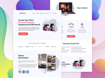 Rocktomic Landing Page adobe xd landing page design ui ux design ui ux ux design web design