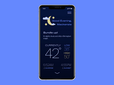 UI Daily Challenge 037 - Weather App app dailyui dailyuichallenge design flat illustration ios ui ux