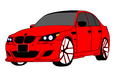 VECTOR - BMW E60 M5 ! Make in Adobe Illustrator ! branding design for sale graphic design icon illustration logo sale vector web design