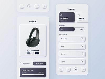 Headset Droid clean design dribbble page ui ux