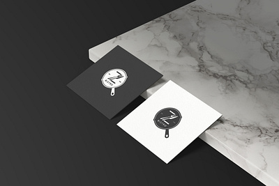 Black & White Logo Design for Z Bistro bistro black brand identity branding clean logo luxurious marble minimal mnimalist pan restaurant