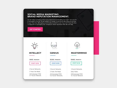 Plans page for Busy Life comparison icon design icons icons design icons set interface marketing minimal plans ui web web design website