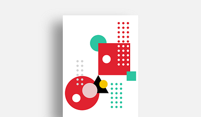 Abstract abstract agrib art blocks circles dots geometric geometric design geometrical green overlapping poster poster design print design red square yellow