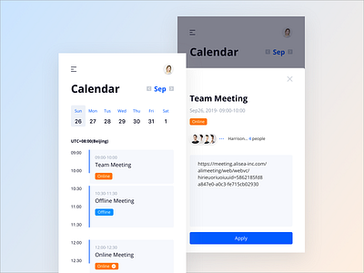 Calendar sketch ui