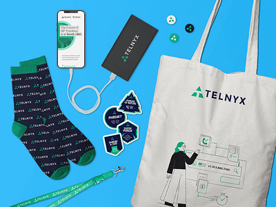 Telnyx Giveaway SWAG apparel apparel design branding conference design design giveaway graphic design graphicdesign illustrator mockup socks sticker swag t shirt vector vector art visual design