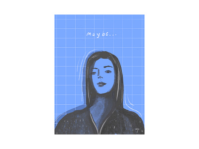 blue illustration procreate