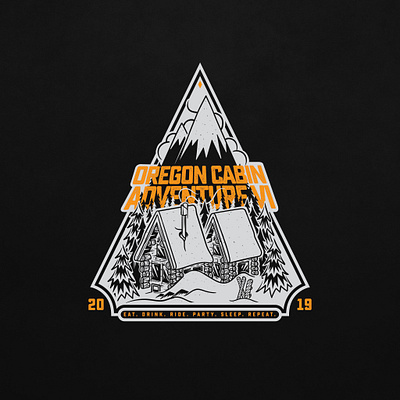 Cabin Adventure VI adventure branding design graphic illustration logo mark mt hood oregon portland snowboarding typography