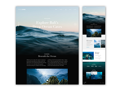 Ocean Diving Trip Website bali design diving ocean sketch ui ui design web web design