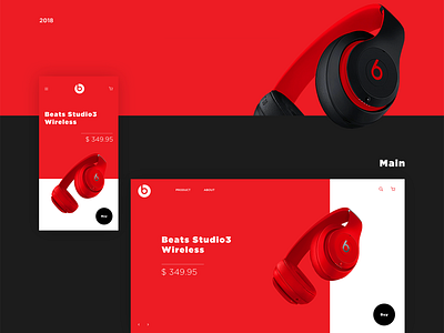 BeatByDre Concept Design audio commerce dailyui device digital earphone gui headphone market movie music screen shop song ui