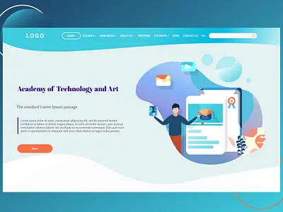 Academy Of Technology and Art app art design figma illustration illustrator ui ux vector