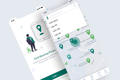 Finding place app app design brand design digital finding illustration iphone x meeting social app ui uidesign uiux ux design uxdesign vector