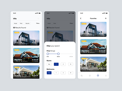 Filter Screen - Real Estate App app clean concept design fireartstudio interface ios minimal mobile modern real estate realestate typogaphy ui ux