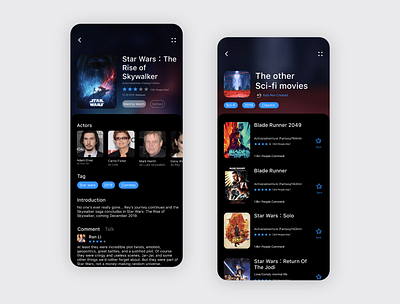 Movie review APP design ui ux