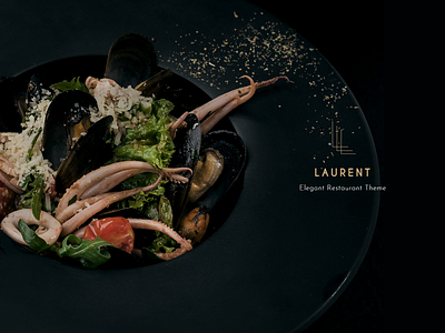 Laurent bar chef culinary elegant fine dining food food blog food photography gourmet layout luxurious responsive web design restaurant template theme web design website mockup wordpress