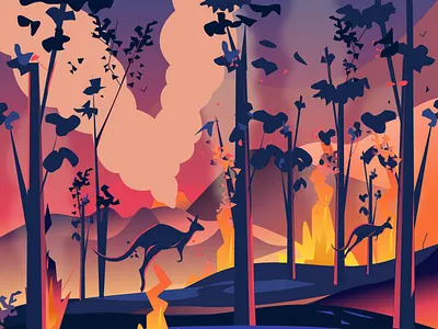 Pray for Australia australia color colour colour gradient colours crazydes design illustration illustration art illustrations illustrator modern ui ux vector